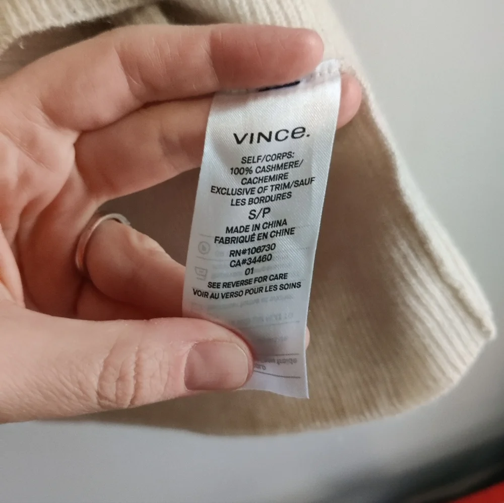 Vince Cashmere Cream Sweater